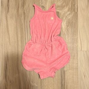 Romper Gap Baby Toddler Girl Pink Sleeveless Elastic Waist Size 12-18 month